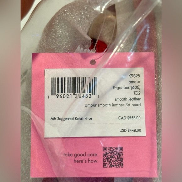 FACTORY SEALED! Kate Spade ♠️ Amour 3d Heart ♥️ Crossbody-Lingonberry - Picture 7 of 8